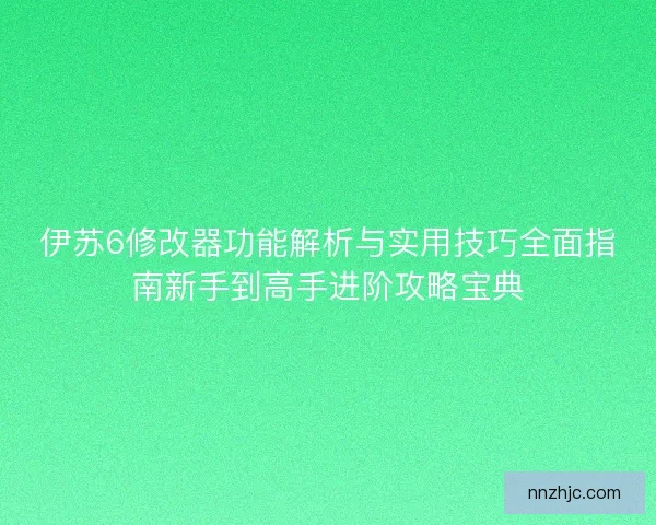伊苏6修改器功能解析与实用技巧全面指南新手到高手进阶攻略宝典